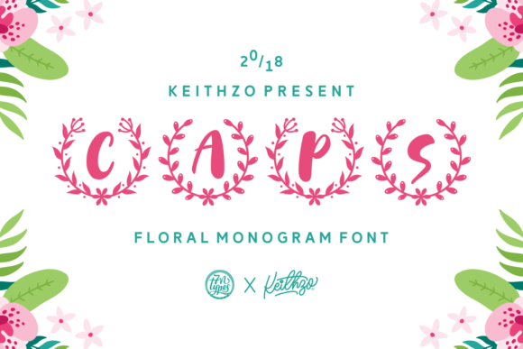 Caps: A Floral Display Font for Creative Branding
