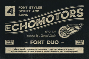 Echomotors Family: A Bold Font for Business