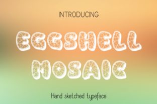 Eggshell Mosaic Font for Creative Projects