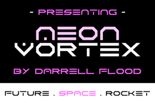 Neon Vortex: A Bold Typographic Statement