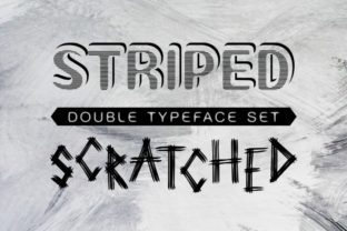 Striped and Scratched Font for Business