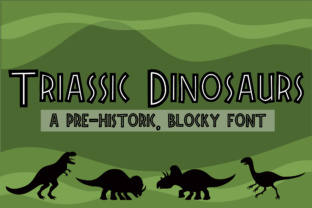 Triassic Dinosaurs Font